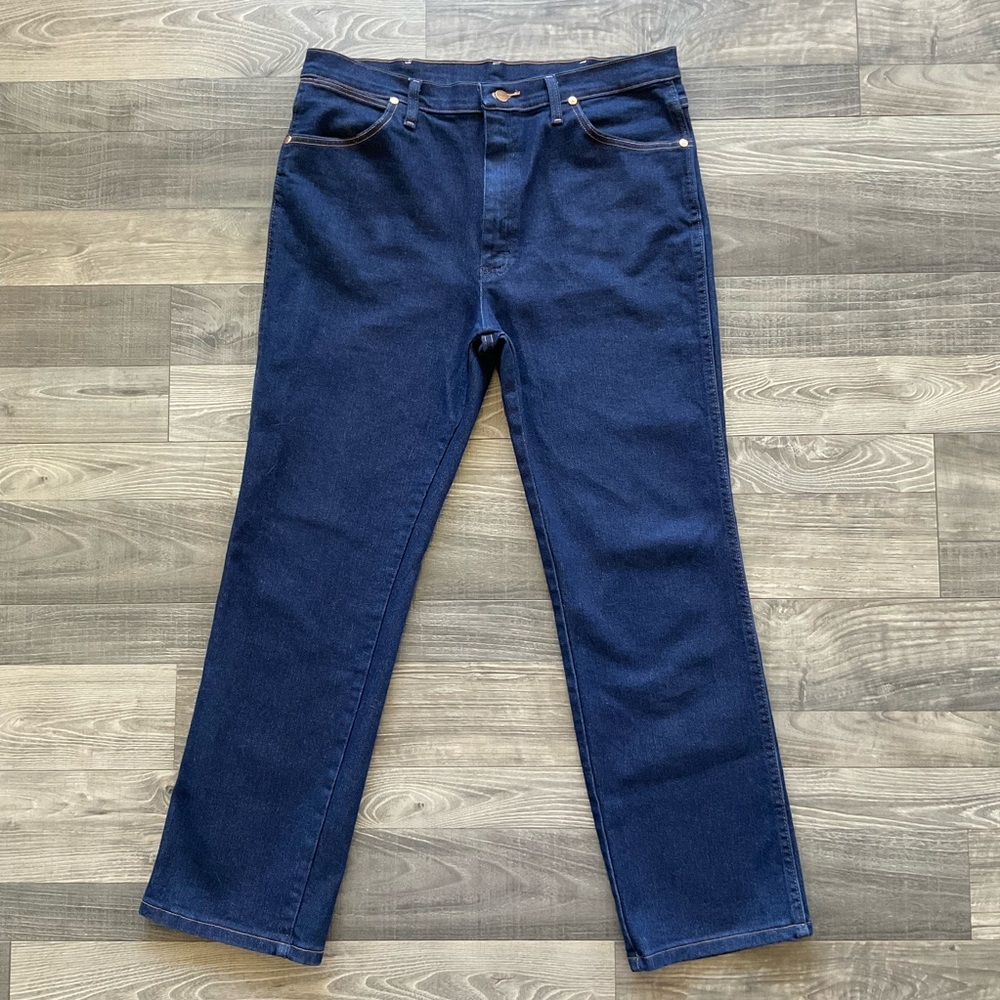 36x30 Wrangler 936 Cowboy Cut Active Flex Jeans Men's Blue Dark Indigo 936AFPW